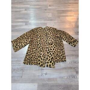 O2 collection s/m women's sheer leopard print cardigan